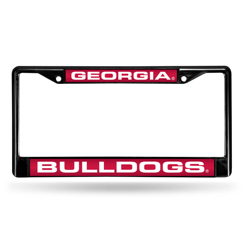 Georgia Bulldogs Black Laser Chrome 12 x 6 License Plate Frame