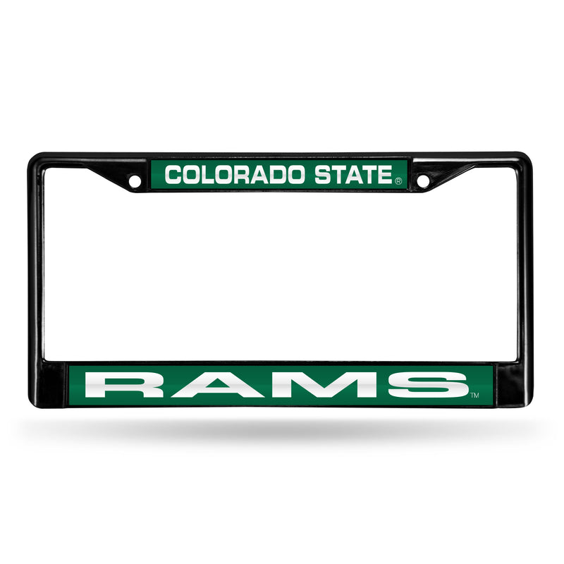 Colorado State Black Laser Chrome Frame