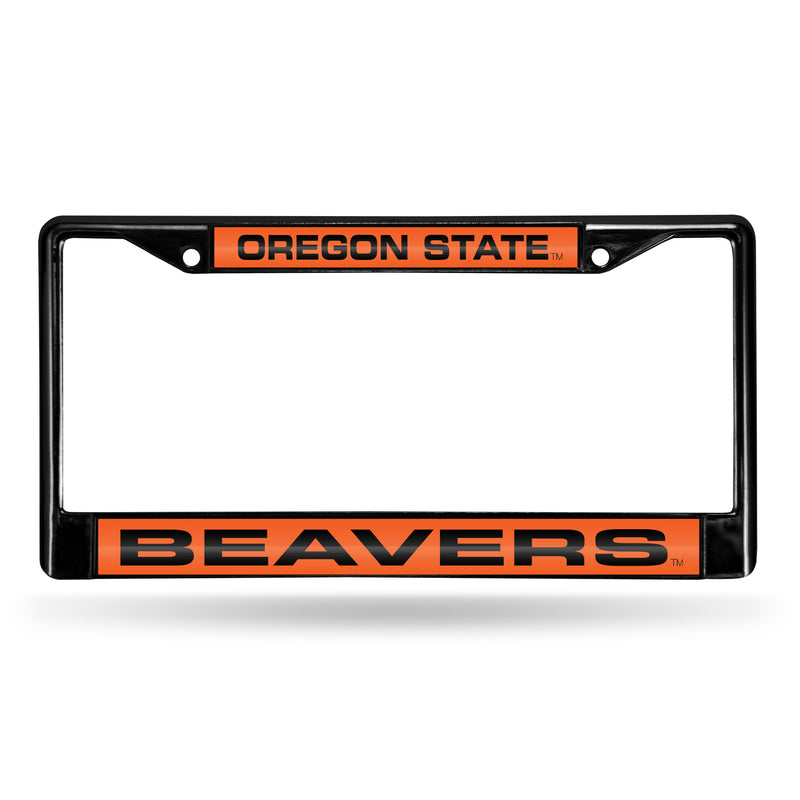 Oregon State Beavers Black Laser Chrome 12 x 6 License Plate Frame