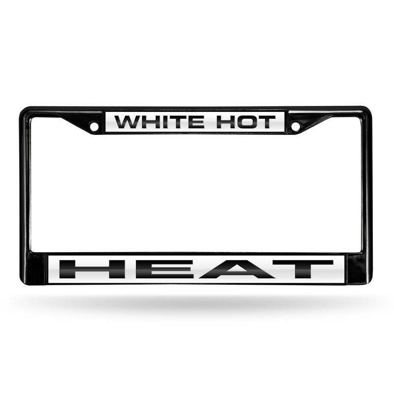Miami Heat Black Laser Chrome 12 x 6 License Plate Frame