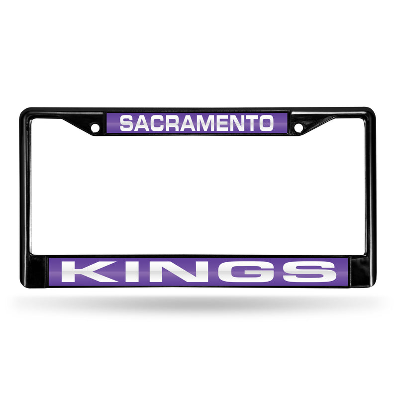 Sacramento Kings Black Laser Chrome 12 x 6 License Plate Frame