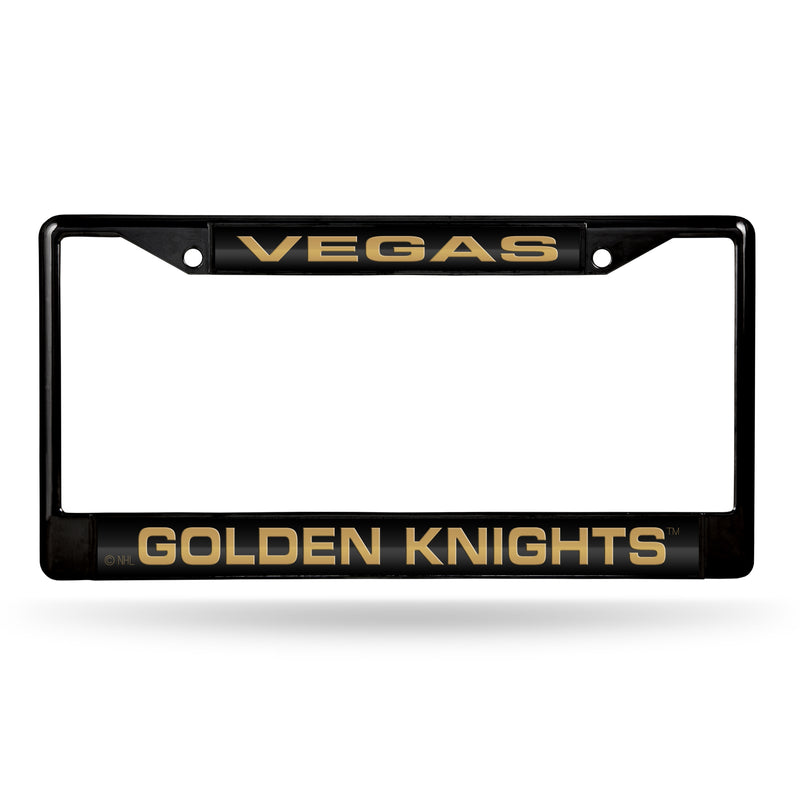 Vegas Golden Knights Black Laser Chrome 12 x 6 License Plate Frame