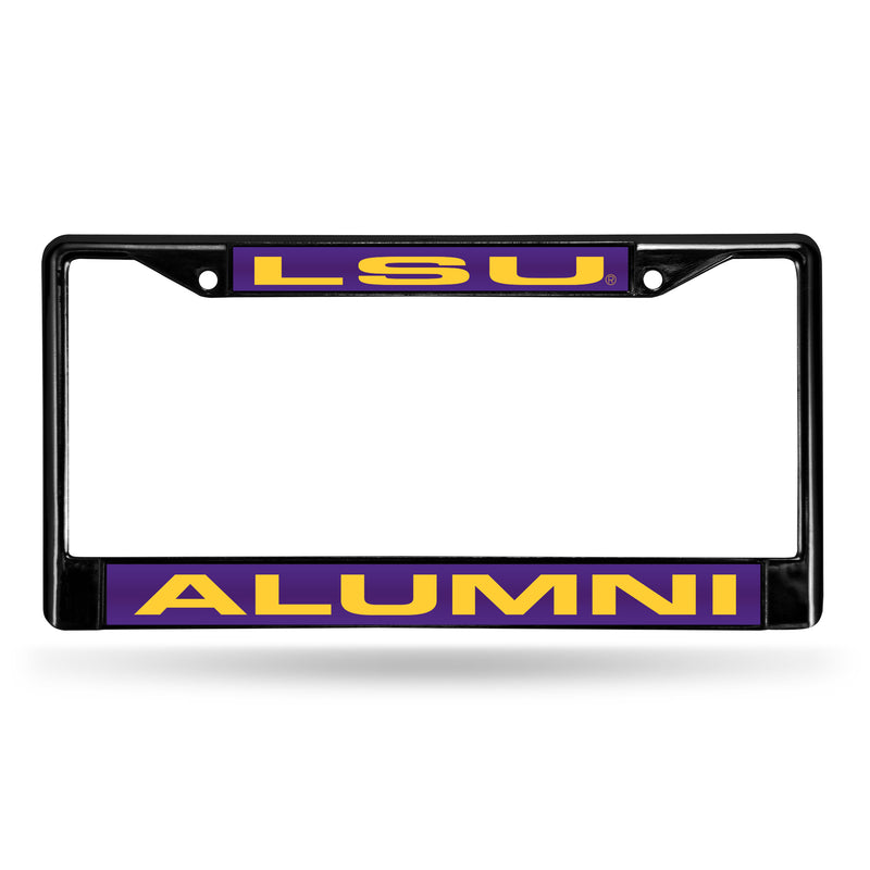 LSU Tigers Black Laser Chrome 12 x 6 License Plate Frame