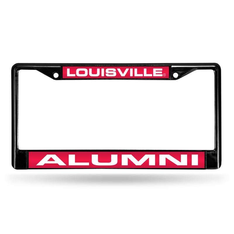 Louisville Cardinals Black Laser Chrome 12 x 6 License Plate Frame