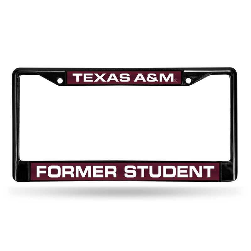Texas A&M Aggies Black Laser Chrome 12 x 6 License Plate Frame