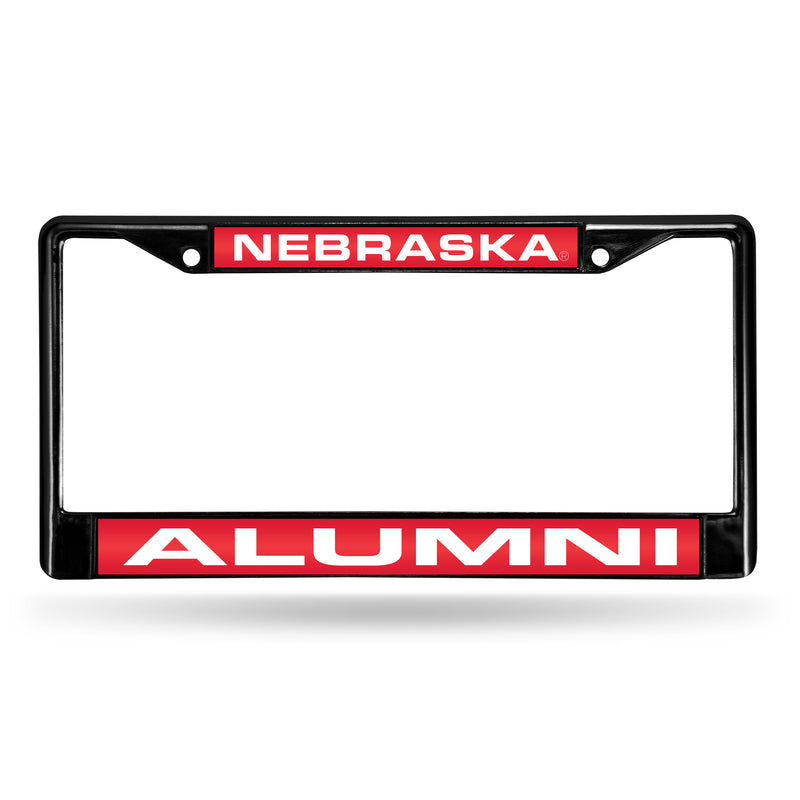 Nebraska Cornhuskers Black Laser Chrome 12 x 6 License Plate Frame