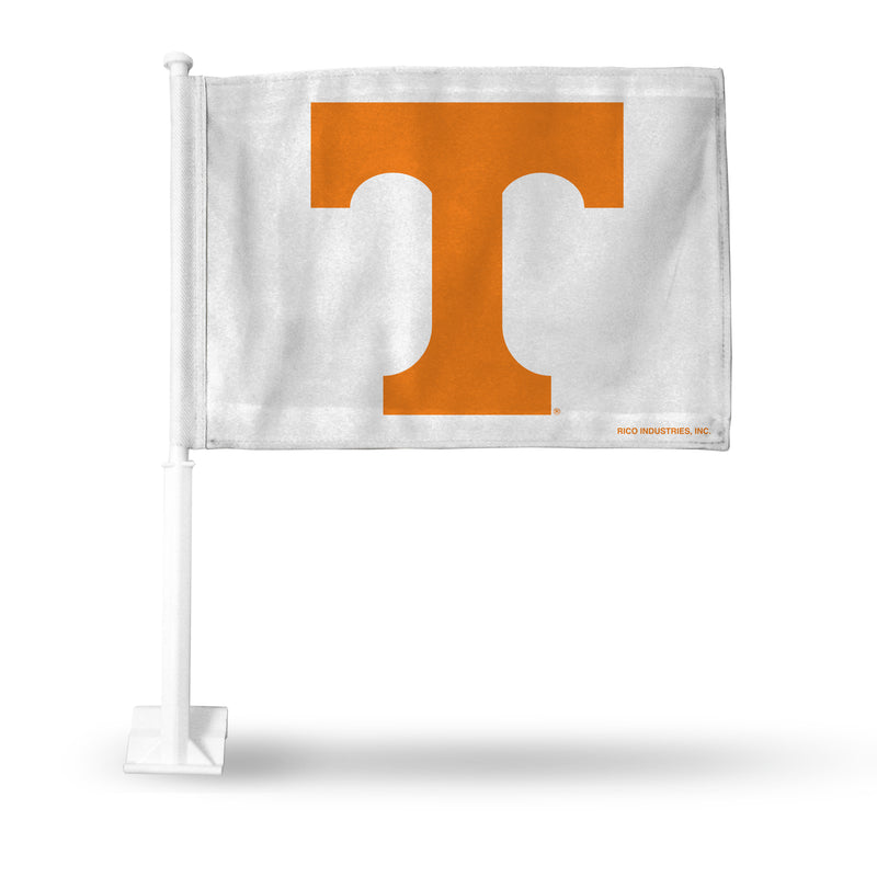 NCAA Tennessee Volunteers Double Sided Car Flag -  16" x 19" - Strong Pole that Hooks Onto Car/Truck/Automobile By Rico Industries