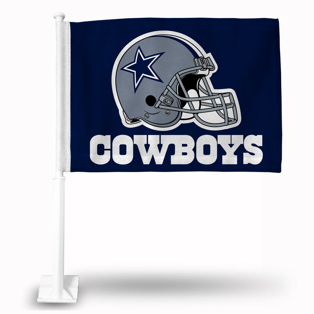 NFL Dallas Cowboys Helmet Logo Double Sided Car Flag - 16 x 19 - Str