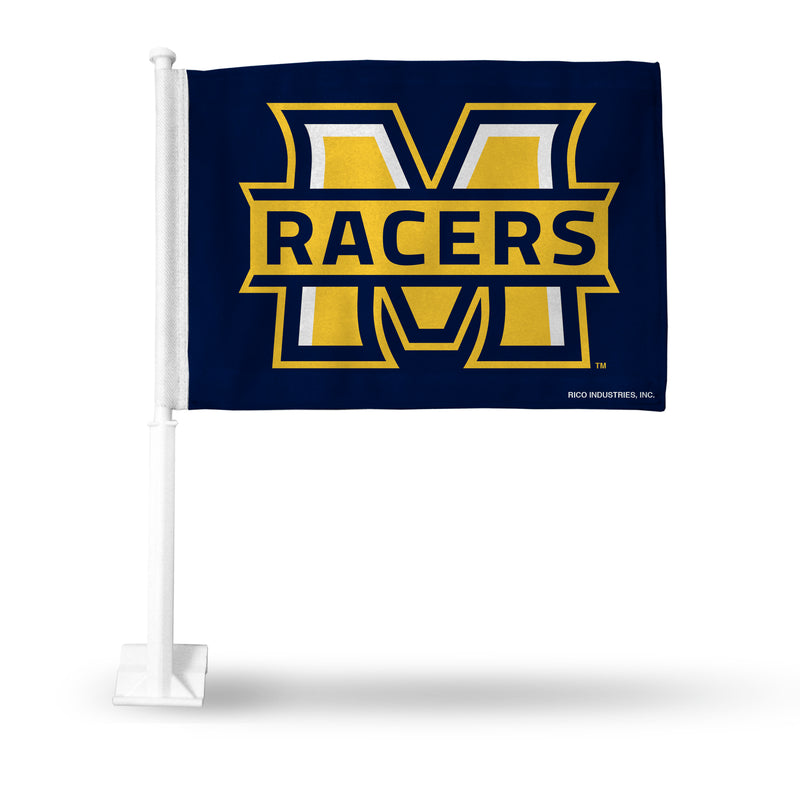 NCAA Murray State Racers Double Sided Car Flag -  16" x 19" - Strong Pole that Hooks Onto Car/Truck/Automobile By Rico Industries
