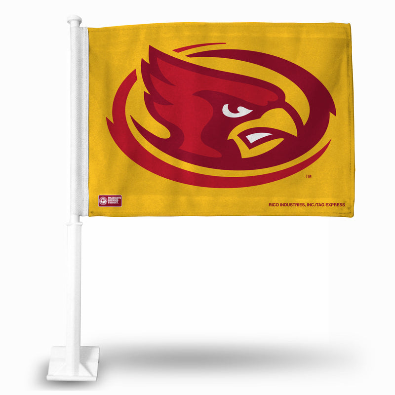 NCAA Iowas State Cyclones Double Sided Car Flag -  16" x 19" - Strong Pole that Hooks Onto Car/Truck/Automobile By Rico Industries
