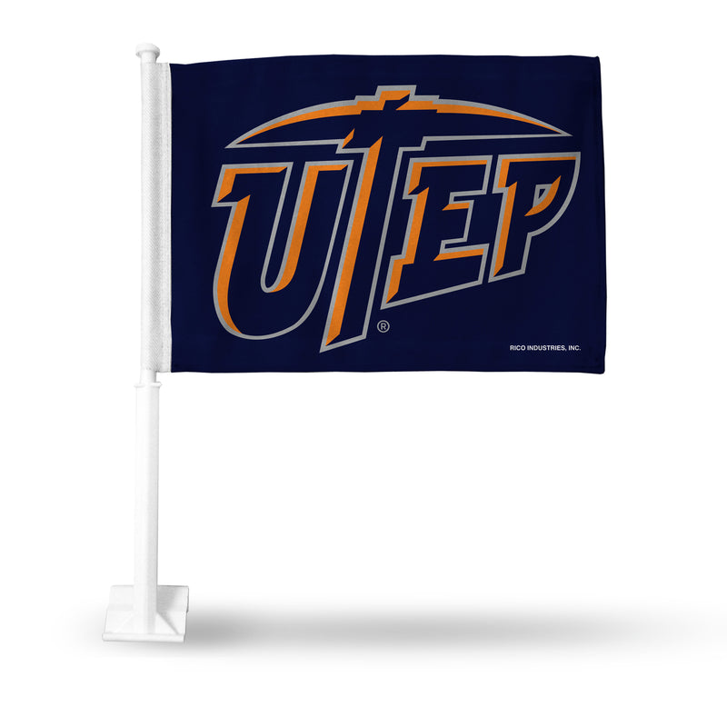 Utep Car Flag - Blue Background