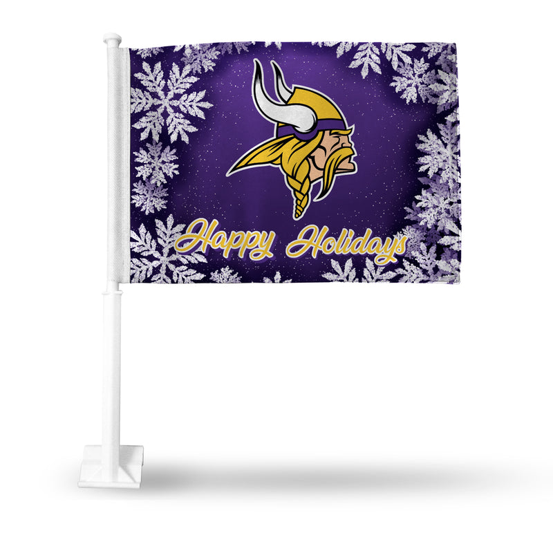 Vikings Holiday Themed Car Flag