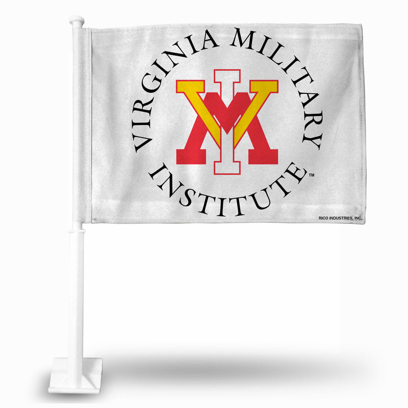 NCAA Virginia Military Institute Keydets Double Sided Car Flag -  16" x 19" - Strong Pole that Hooks Onto Car/Truck/Automobile By Rico Industries