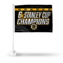 Bruins : 6 Time Stanley Cup Champs  Car Flag
