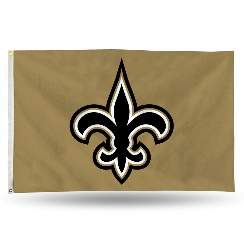 NFL New Orleans Saints 3' x 5' Classic Banner Flag - Single Sided - Indoor or Outdoor - Home Décor By Rico Industries