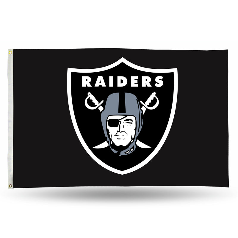 NFL Las Vegas Raiders 3' x 5' Classic Banner Flag - Single Sided - Indoor or Outdoor - Home Décor By Rico Industries