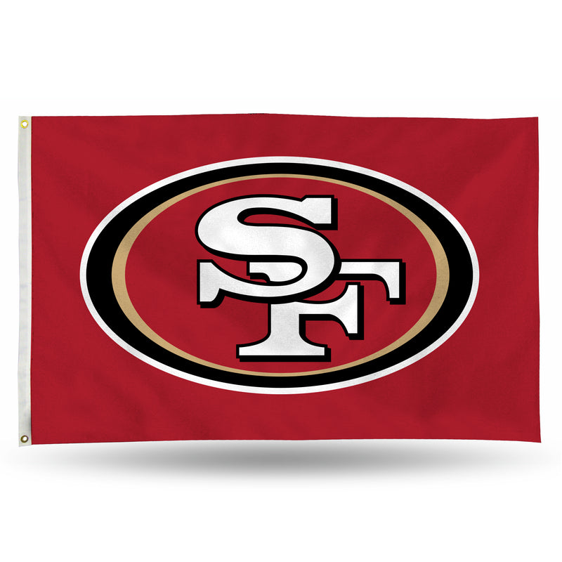 NFL San Francisco 49ers 3' x 5' Classic Banner Flag - Single Sided - Indoor or Outdoor - Home Décor By Rico Industries