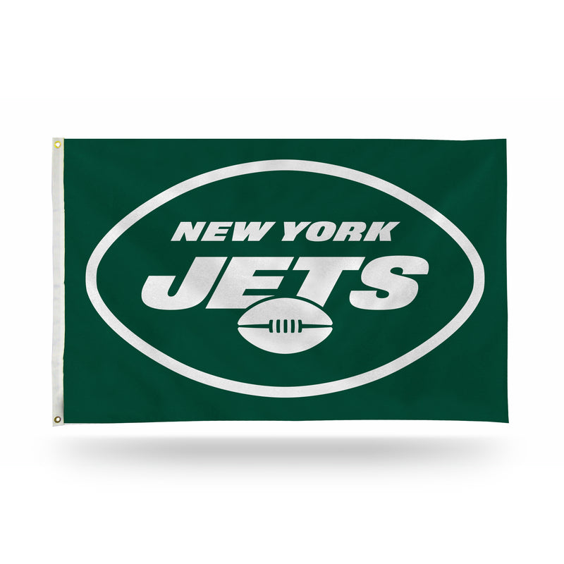 NFL New York Jets 3' x 5' Classic Banner Flag - Single Sided - Indoor or Outdoor - Home Décor By Rico Industries