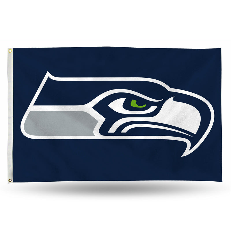 NFL Seattle Seahawks 3' x 5' Classic Banner Flag - Single Sided - Indoor or Outdoor - Home Décor By Rico Industries