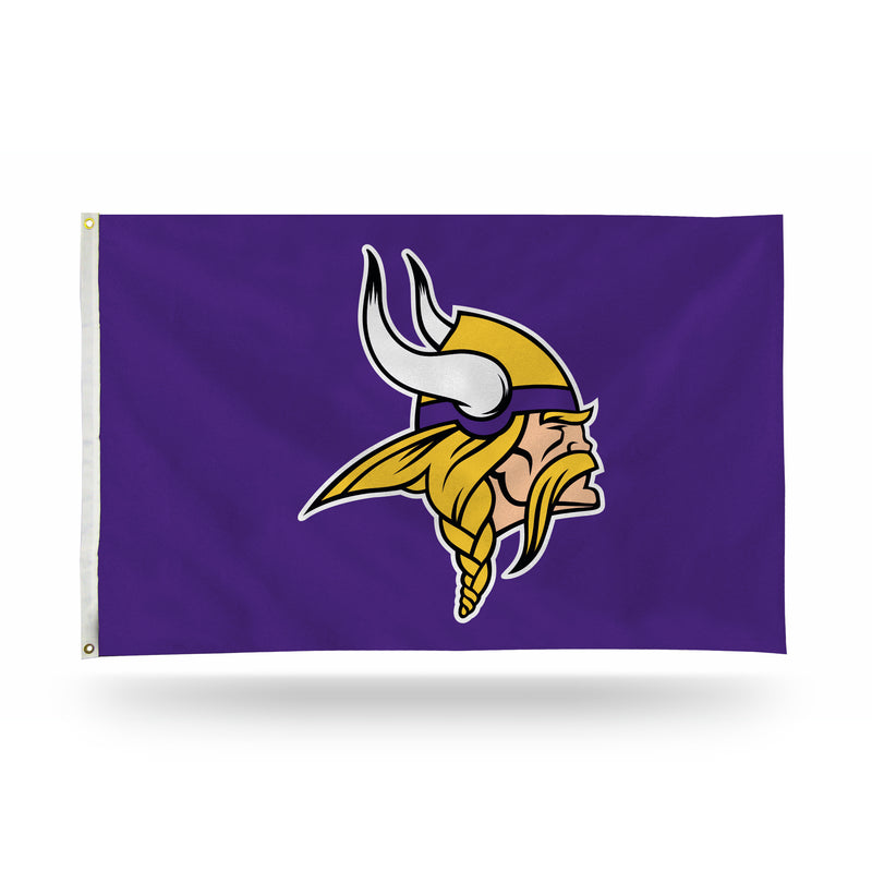NFL Minnesota Vikings 3' x 5' Classic Banner Flag - Single Sided - Indoor or Outdoor - Home Décor By Rico Industries