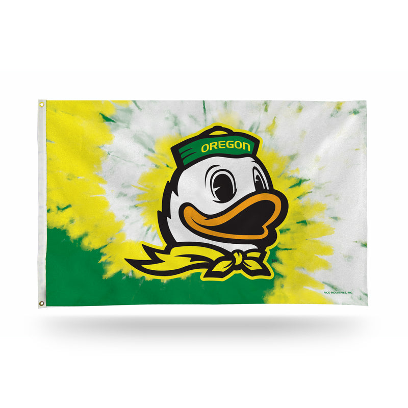 Oregon University - Tie Die Design - Banner Flag (3X5)