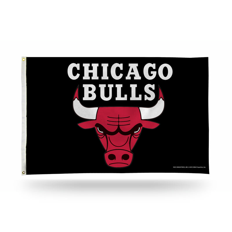 NBA Chicago Bulls 3' x 5' Classic Banner Flag - Single Sided - Indoor or Outdoor - Home Décor By Rico Industries