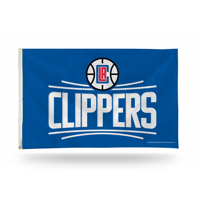 NBA Los Angeles Clippers 3' x 5' Classic Banner Flag - Single Sided - Indoor or Outdoor - Home Décor By Rico Industries