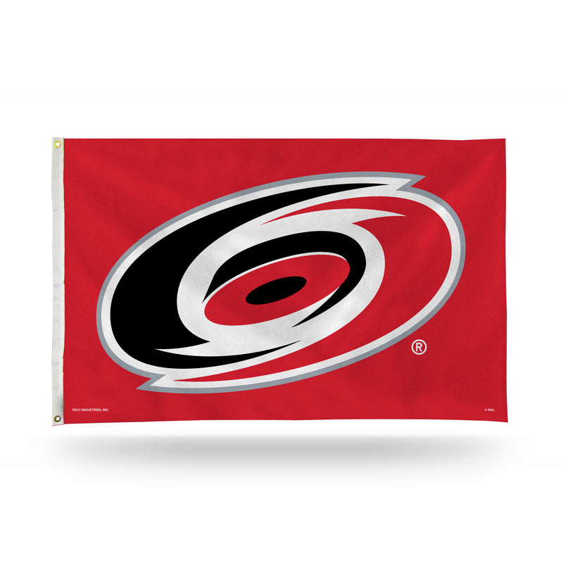 NHL Carolina Hurricanes 3' x 5' Classic Banner Flag - Single Sided - Indoor or Outdoor - Home Décor By Rico Industries