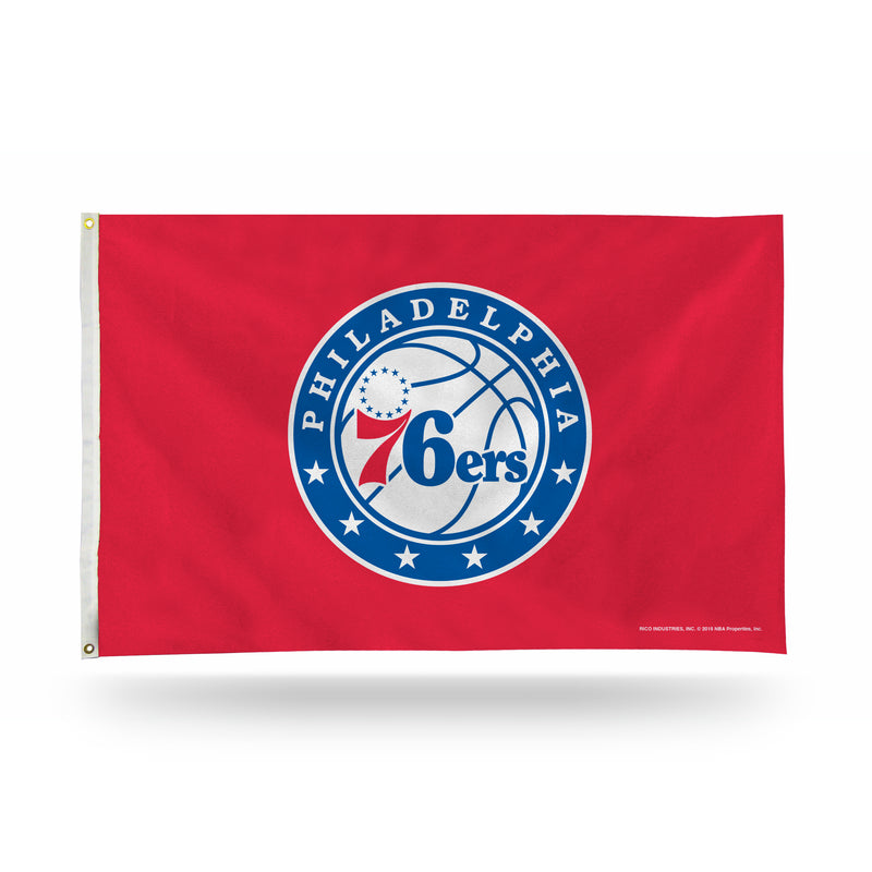NBA Philadelphia 76ers 3' x 5' Classic Banner Flag - Single Sided - Indoor or Outdoor - Home Décor By Rico Industries