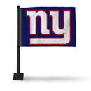 New York Giants Car Flag (Black Pole)