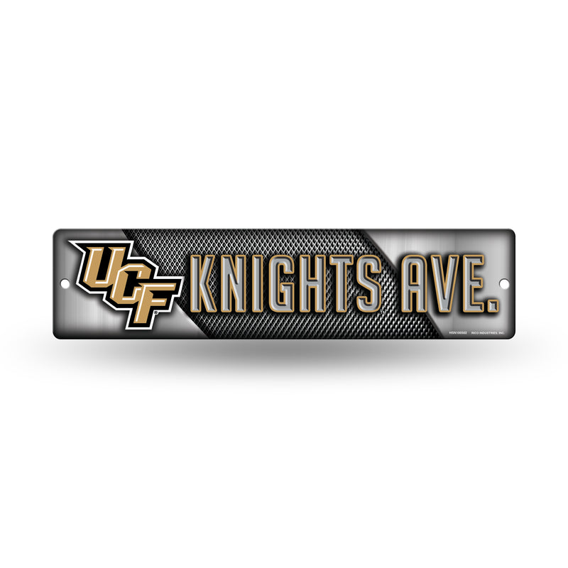 NCAA Central Florida Knights Plastic 4" x 16" Street Sign By Rico Industries