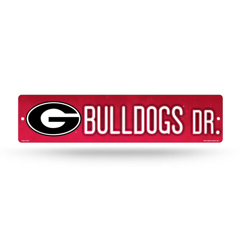 NCAA Georgia Bulldogs Plastic 4" x 16" Street Sign By Rico Industries