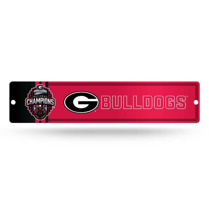 Georgia University 2023 CFP National Champions Plastic Street Sign