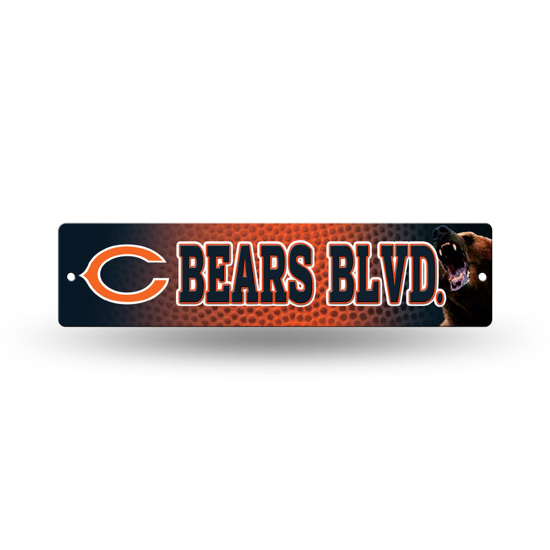 NFL Chicago Bears Plastic 4" x 16" Street Sign By Rico Industries