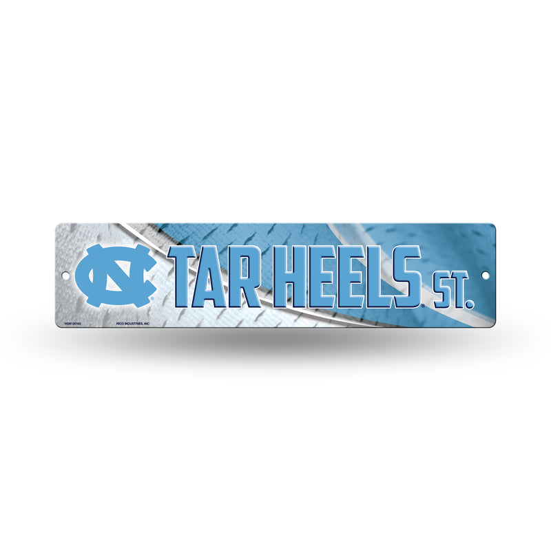 NCAA North Carolina Tar Heels Plastic 4" x 16" Street Sign By Rico Industries