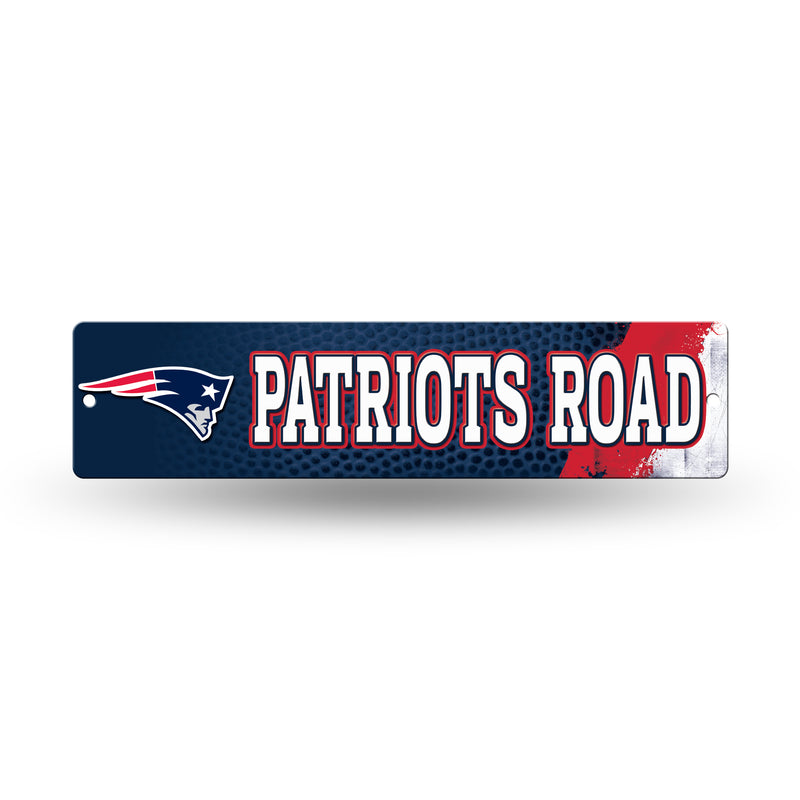NFL New England Patriots Plastic 4" x 16" Street Sign By Rico Industries