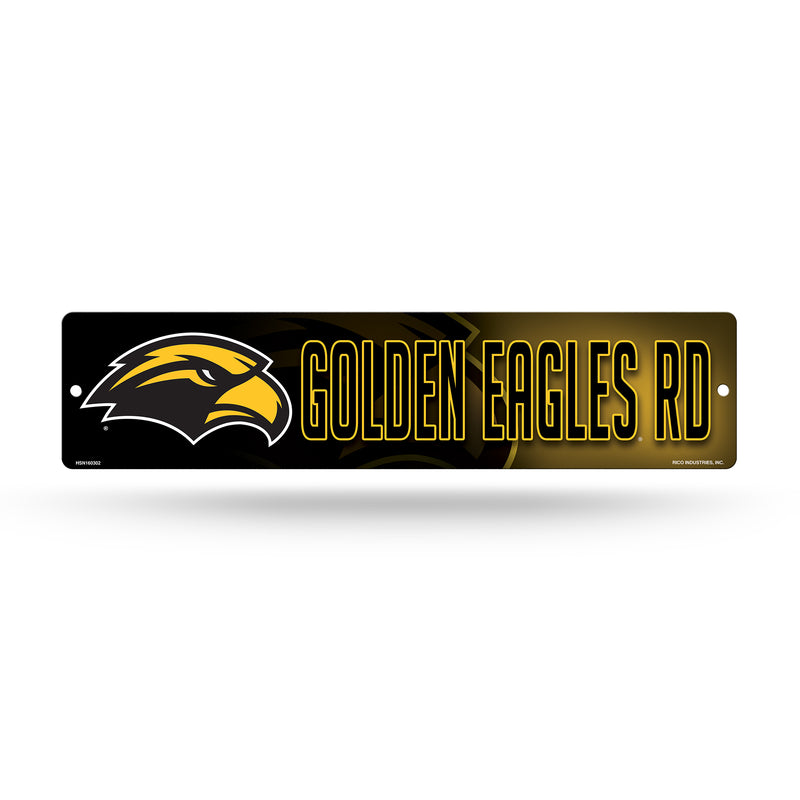 NCAA Southern Mississippi Golden Eagles Plastic 4" x 16" Street Sign By Rico Industries