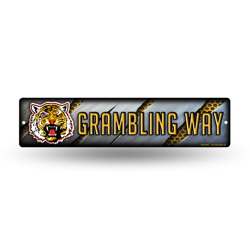 NCAA Grambling State Tigers Plastic 4" x 16" Street Sign By Rico Industries