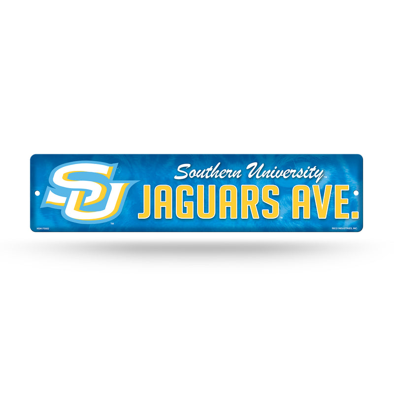 NCAA Southern Jaguars Plastic 4" x 16" Street Sign By Rico Industries