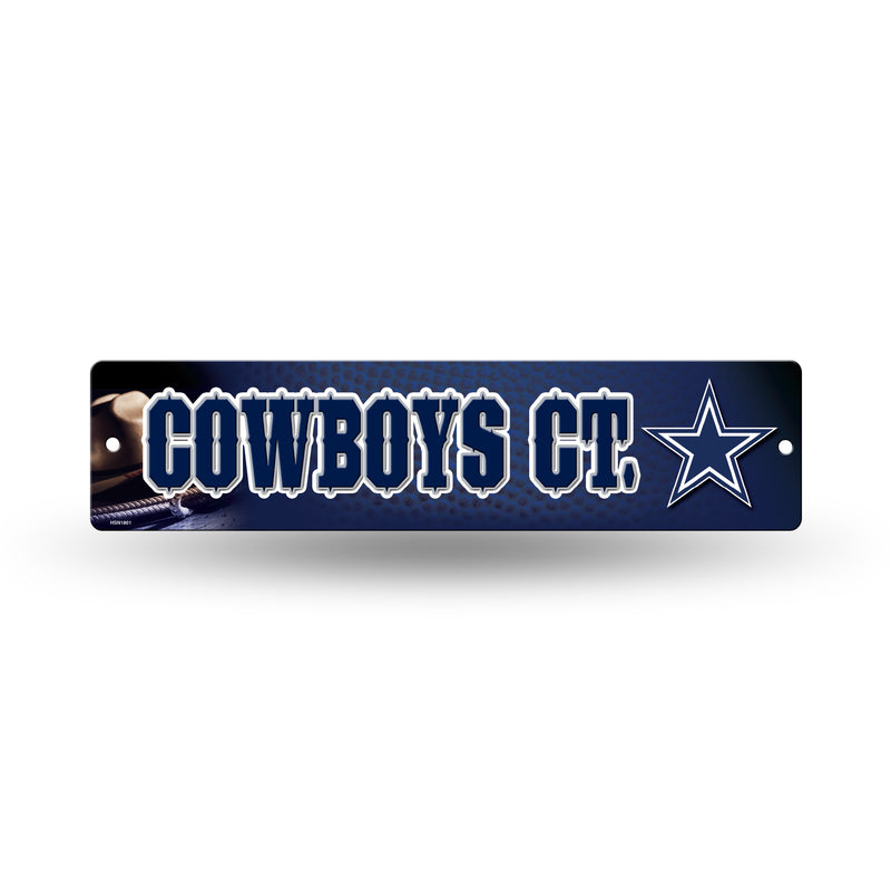 NFL Dallas Cowboys Plastic 4" x 16" Street Sign By Rico Industries