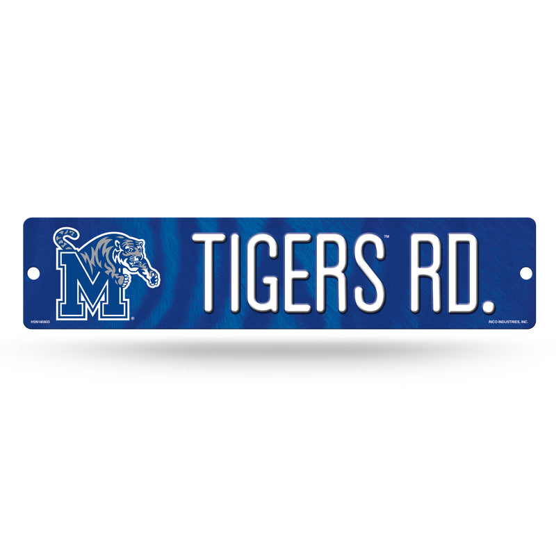 NCAA Memphis Tigers Plastic 4" x 16" Street Sign By Rico Industries