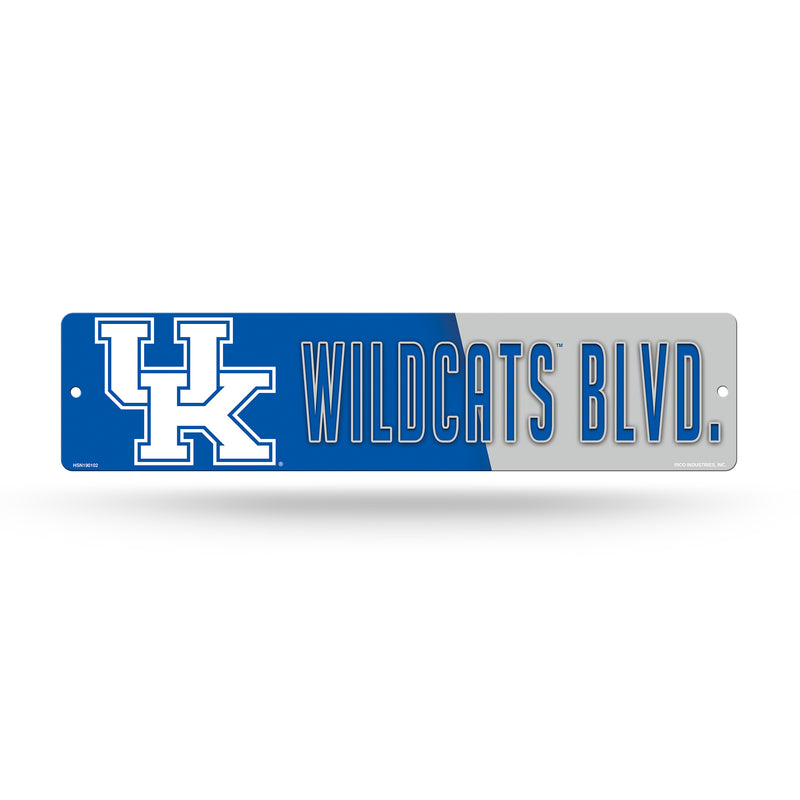NCAA Kentucky Wildcats Plastic 4" x 16" Street Sign By Rico Industries