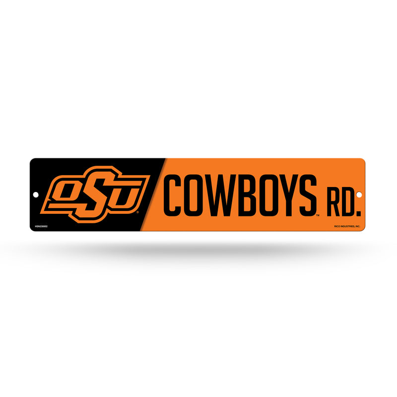 NCAA Oklahoma State Cowboys Plastic 4" x 16" Street Sign By Rico Industries