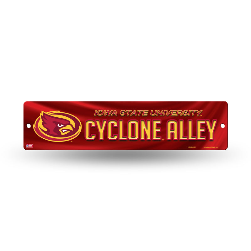 NCAA Iowas State Cyclones Plastic 4" x 16" Street Sign By Rico Industries
