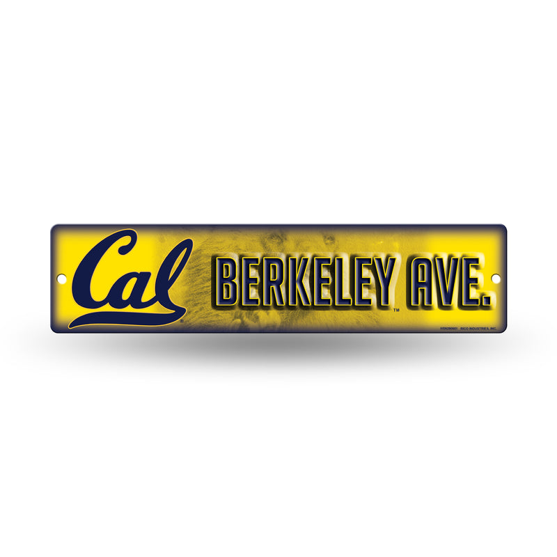 NCAA Cal Berkeley Golden Bears Plastic 4" x 16" Street Sign By Rico Industries