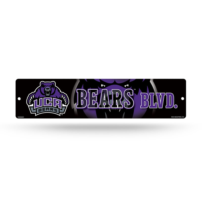 NCAA Central Arkansas Bears Plastic 4" x 16" Street Sign By Rico Industries