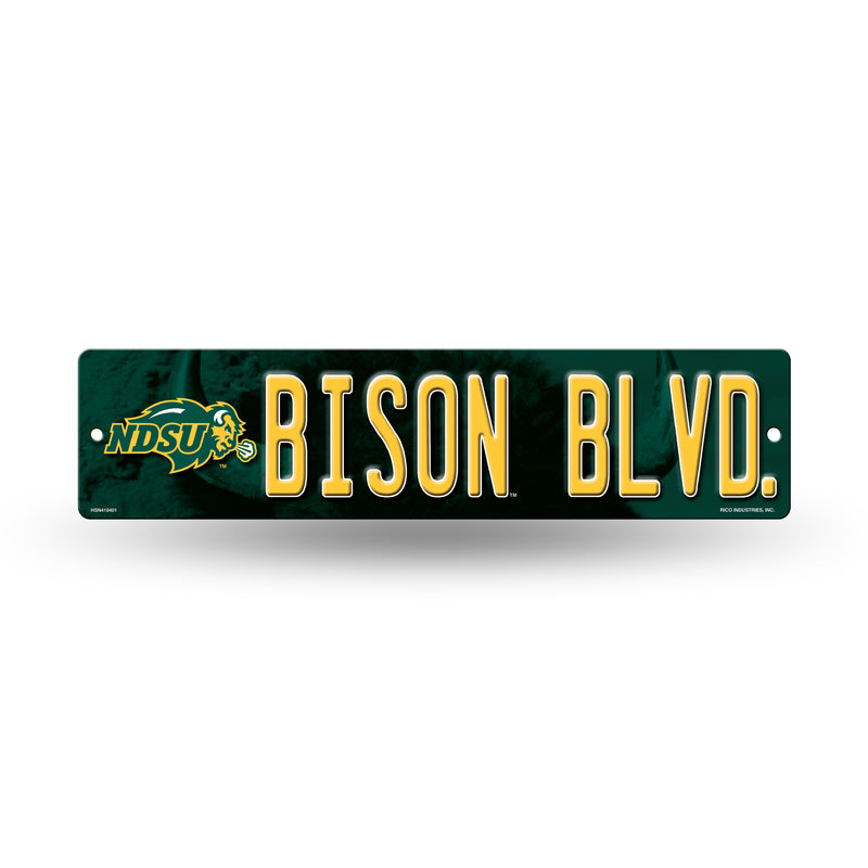 NCAA North Dakota State Bisons Plastic 4" x 16" Street Sign By Rico Industries