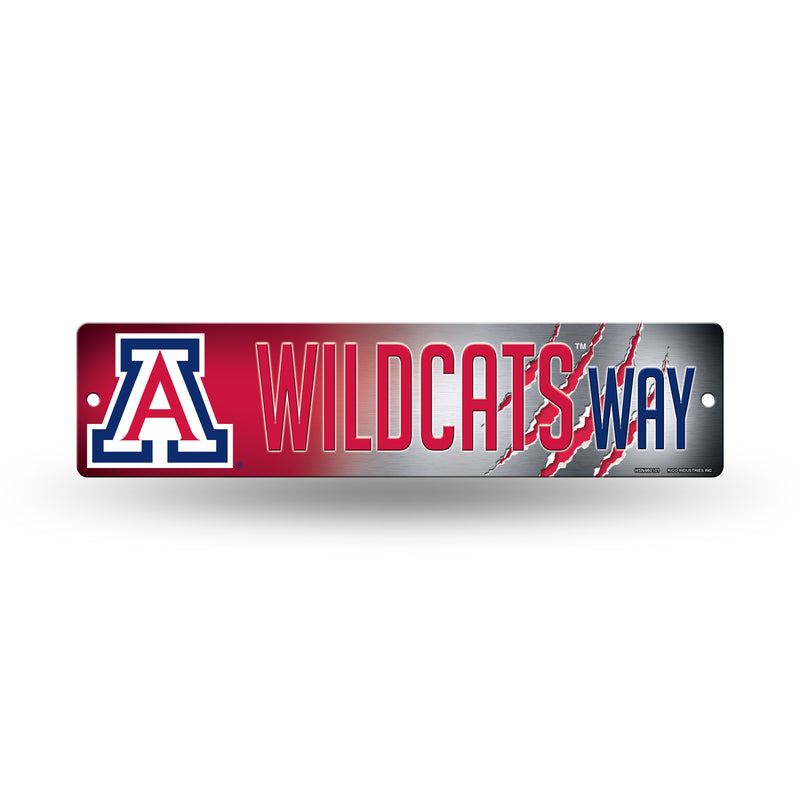 NCAA Arizona Wildcats Plastic 4" x 16" Street Sign By Rico Industries