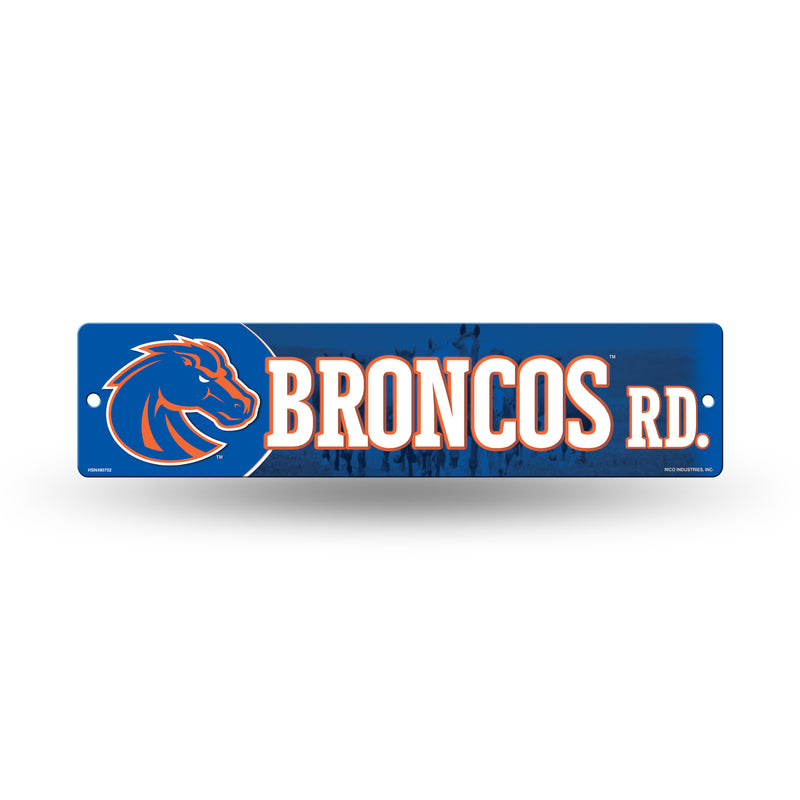 NCAA Boise State Broncos Plastic 4" x 16" Street Sign By Rico Industries