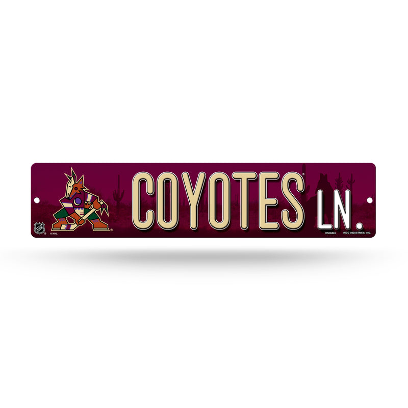 Arizona Coyotes Plastic Street Sign